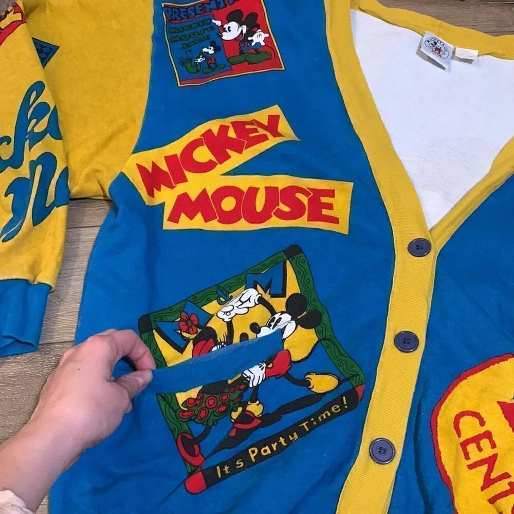 Vintage 1990s Mickey Collegiate Cardigan